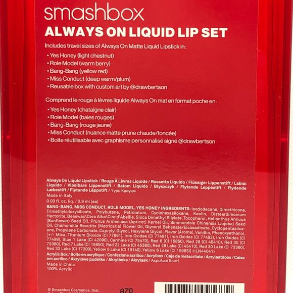 Smashbox | Always On Travel Liquid Lip Set NWOT - Picture 3 of 3
